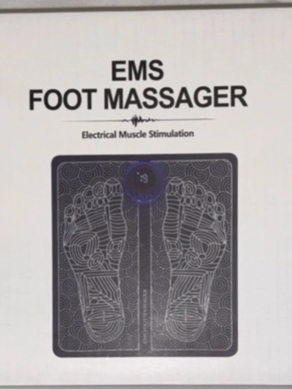 Electrical Muscle Stimulation Foot Massager Pad - Black, New
